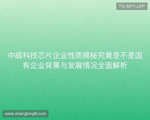 中威科技芯片企业性质揭秘究竟是不是国有企业背景与发展情况全面解析